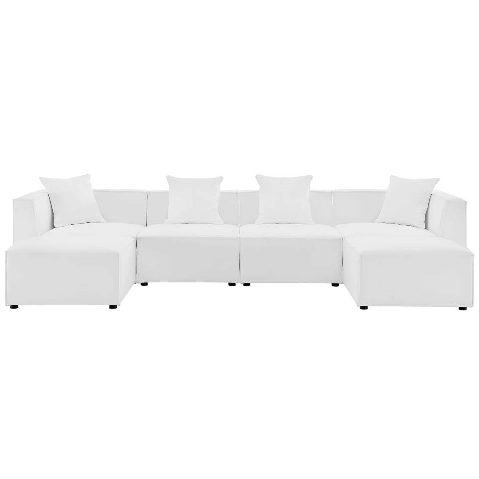 Modway Saybrook Outdoor Patio Upholstered 6-Piece Sectional Sofa - EEI-4383 | Outdoor Sofas, Loveseats & Sectionals | Modishstore - 11