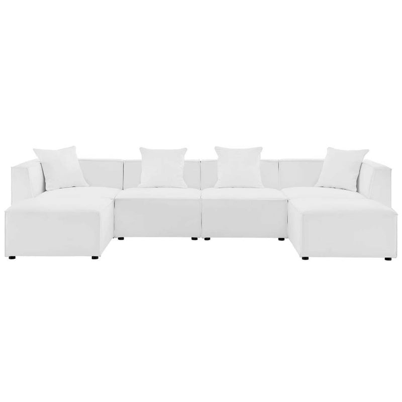 Modway Saybrook Outdoor Patio Upholstered 6-Piece Sectional Sofa - EEI-4383 | Outdoor Sofas, Loveseats & Sectionals | Modishstore - 11
