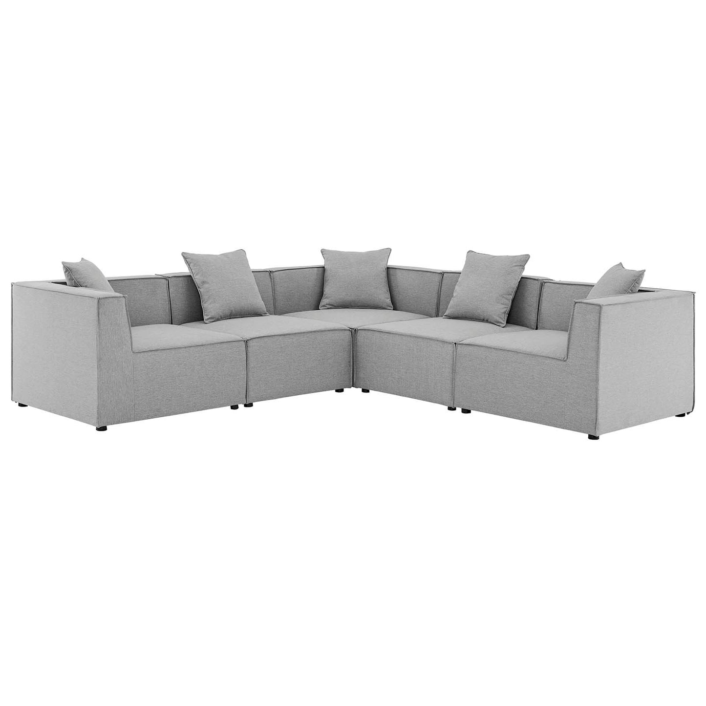 Saybrook Outdoor Patio Upholstered 5-Piece Sectional Sofa By Modway | Outdoor Patio | Modishstore-2