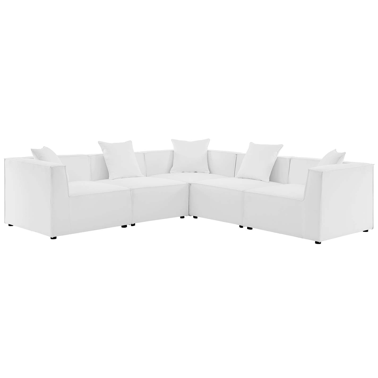 Saybrook Outdoor Patio Upholstered 5-Piece Sectional Sofa By Modway | Outdoor Patio | Modishstore-17