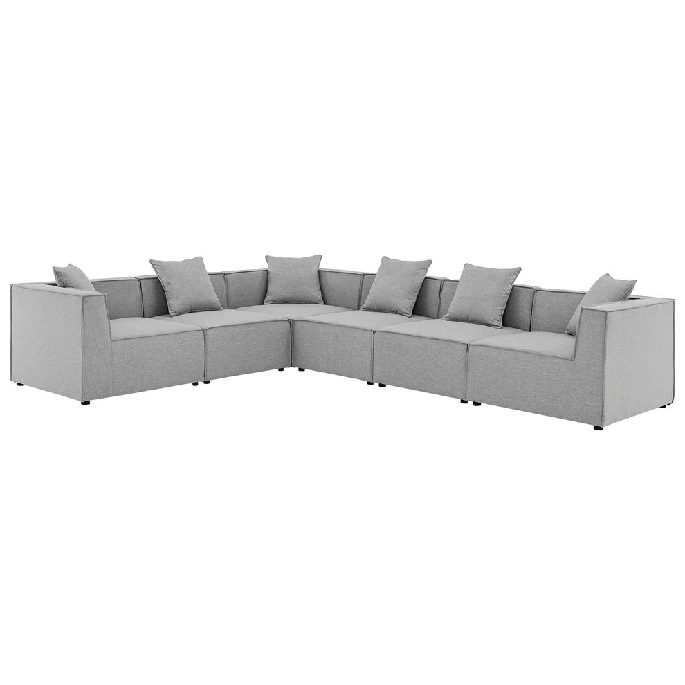 Modway Saybrook Outdoor Patio Upholstered 6-Piece Sectional Sofa - EEI-4385 | Outdoor Sofas, Loveseats & Sectionals | Modishstore - 2