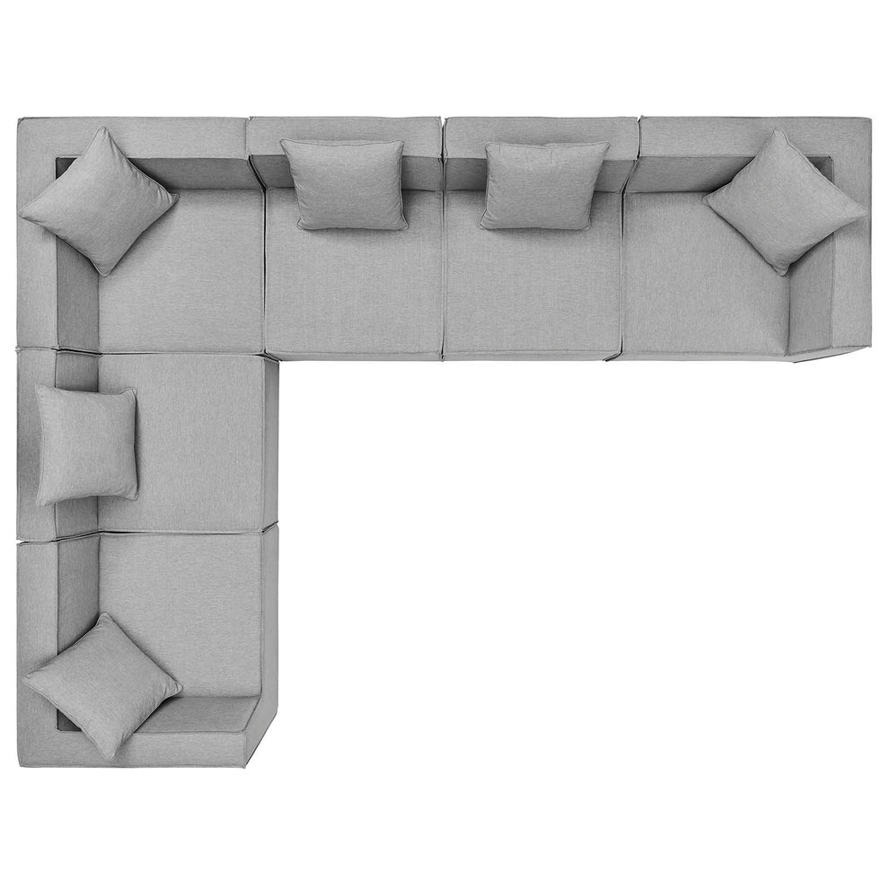 Modway Saybrook Outdoor Patio Upholstered 6-Piece Sectional Sofa - EEI-4385 | Outdoor Sofas, Loveseats & Sectionals | Modishstore - 3