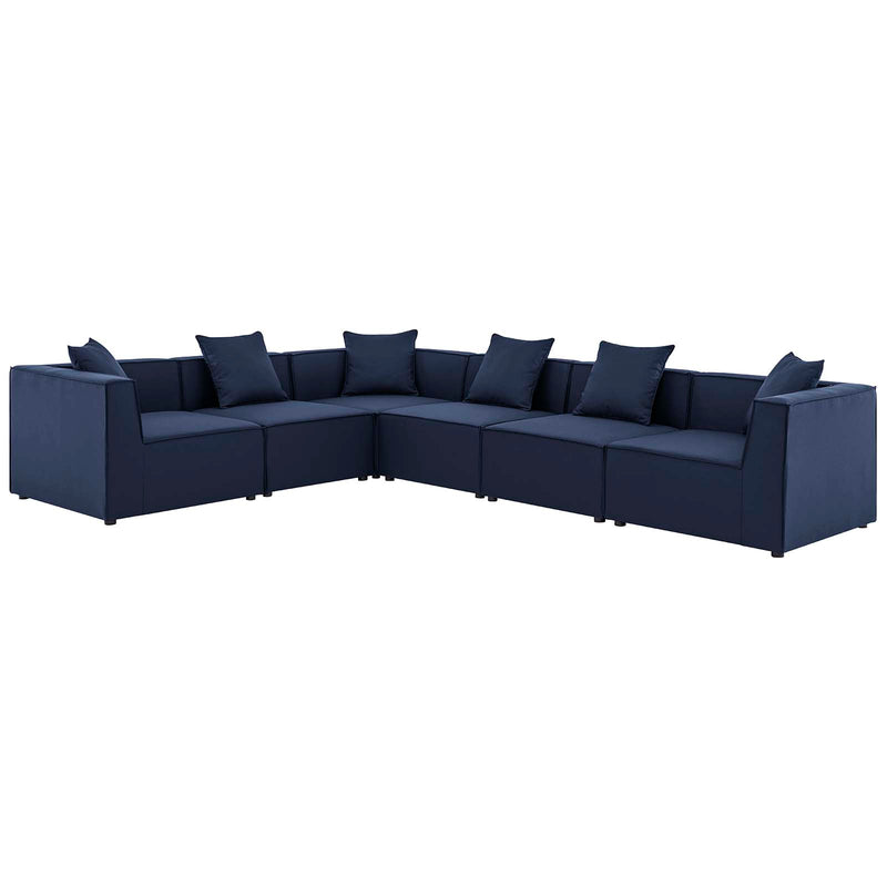 Modway Saybrook Outdoor Patio Upholstered 6-Piece Sectional Sofa - EEI-4385 | Outdoor Sofas, Loveseats & Sectionals | Modishstore - 9