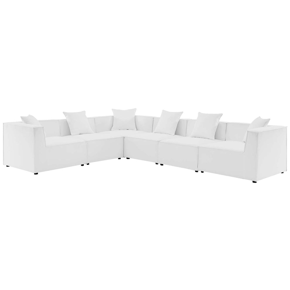 Modway Saybrook Outdoor Patio Upholstered 6-Piece Sectional Sofa - EEI-4385 | Outdoor Sofas, Loveseats & Sectionals | Modishstore - 16