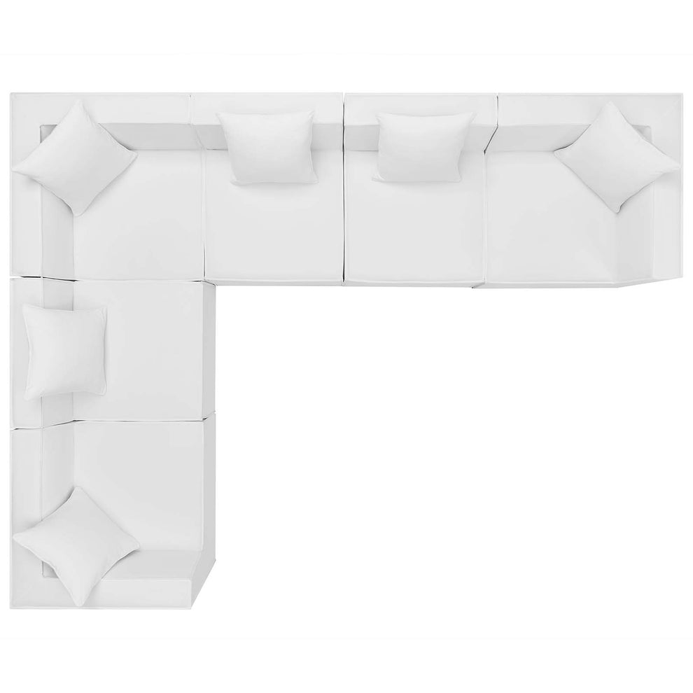 Modway Saybrook Outdoor Patio Upholstered 6-Piece Sectional Sofa - EEI-4385 | Outdoor Sofas, Loveseats & Sectionals | Modishstore - 17