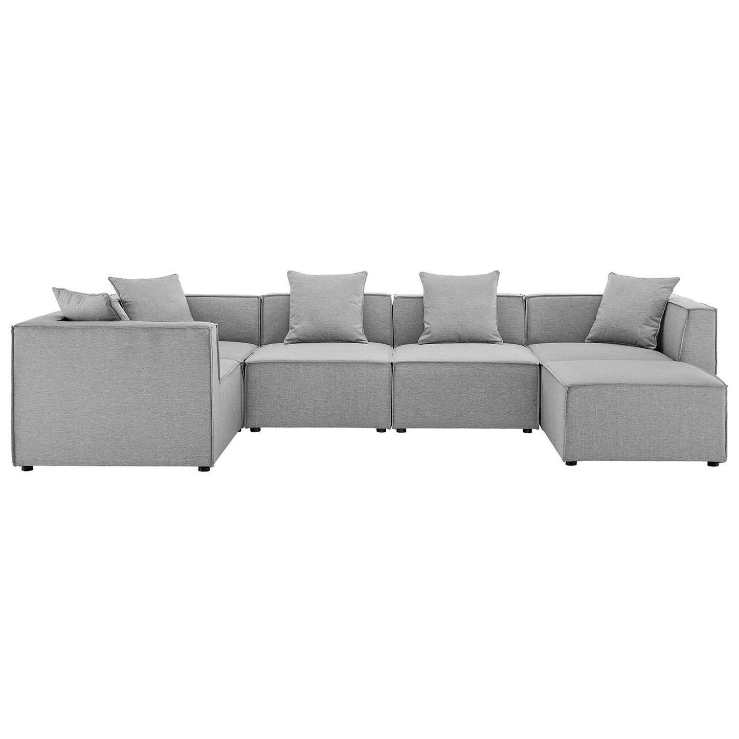 Modway Saybrook Outdoor Patio Upholstered 6-Piece Sectional Sofa - EEI-4386 | Outdoor Sofas, Loveseats & Sectionals | Modishstore - 2