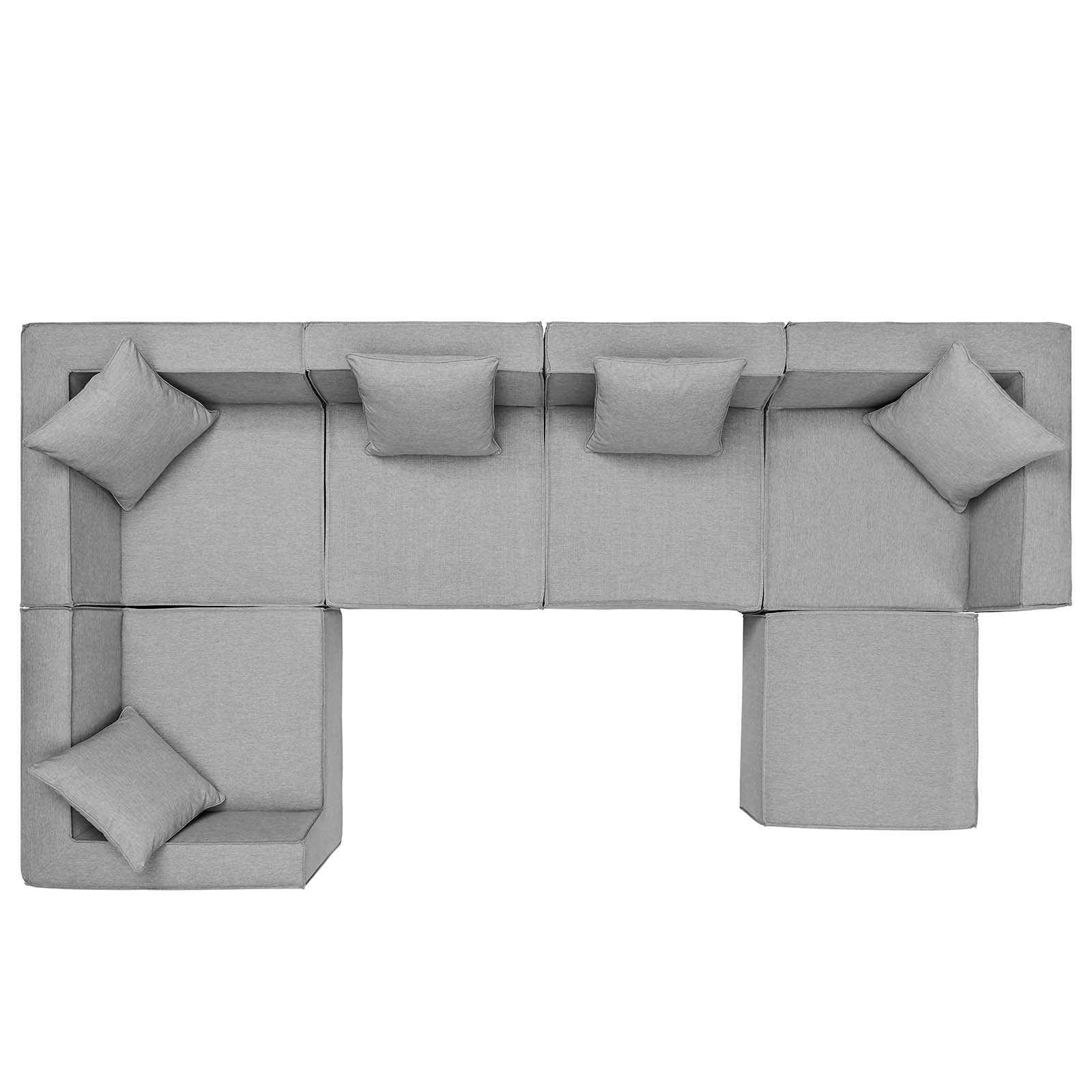 Modway Saybrook Outdoor Patio Upholstered 6-Piece Sectional Sofa - EEI-4386 | Outdoor Sofas, Loveseats & Sectionals | Modishstore - 3