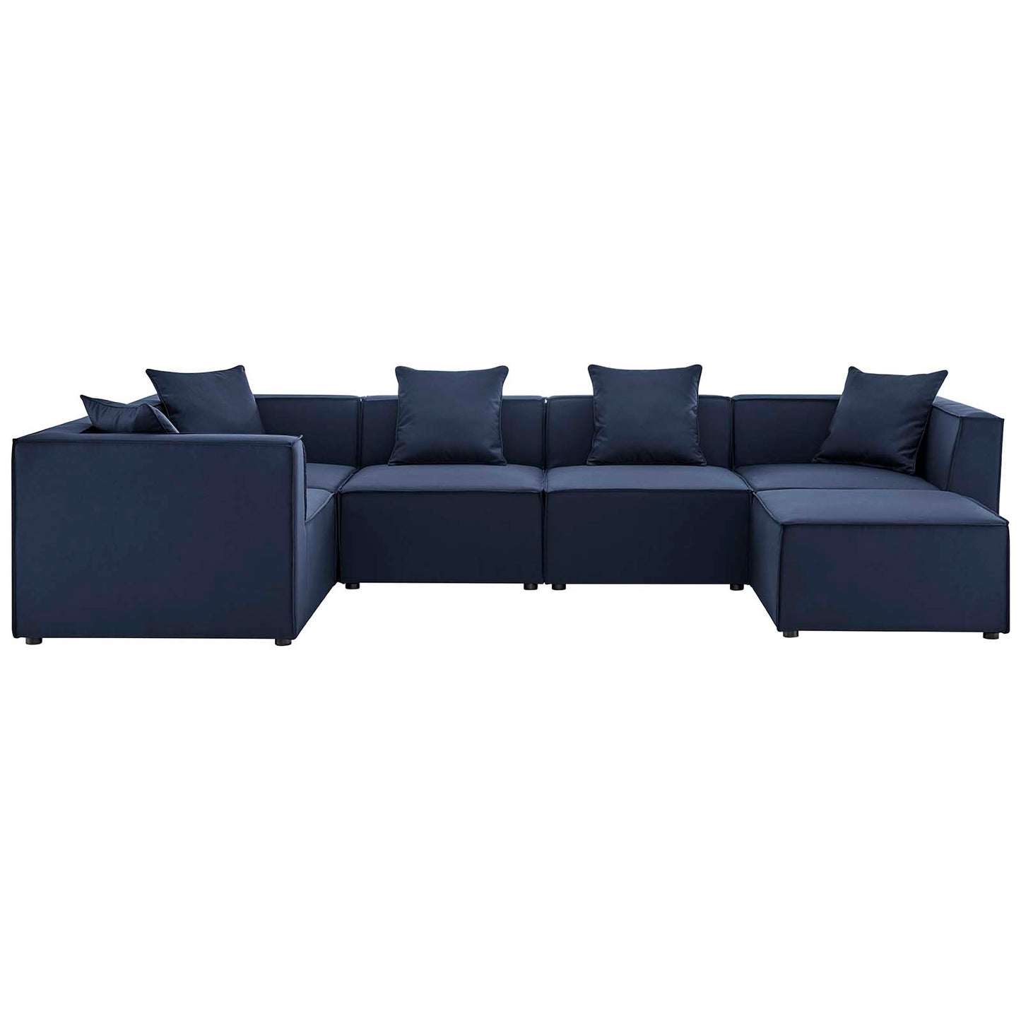 Modway Saybrook Outdoor Patio Upholstered 6-Piece Sectional Sofa - EEI-4386 | Outdoor Sofas, Loveseats & Sectionals | Modishstore - 9