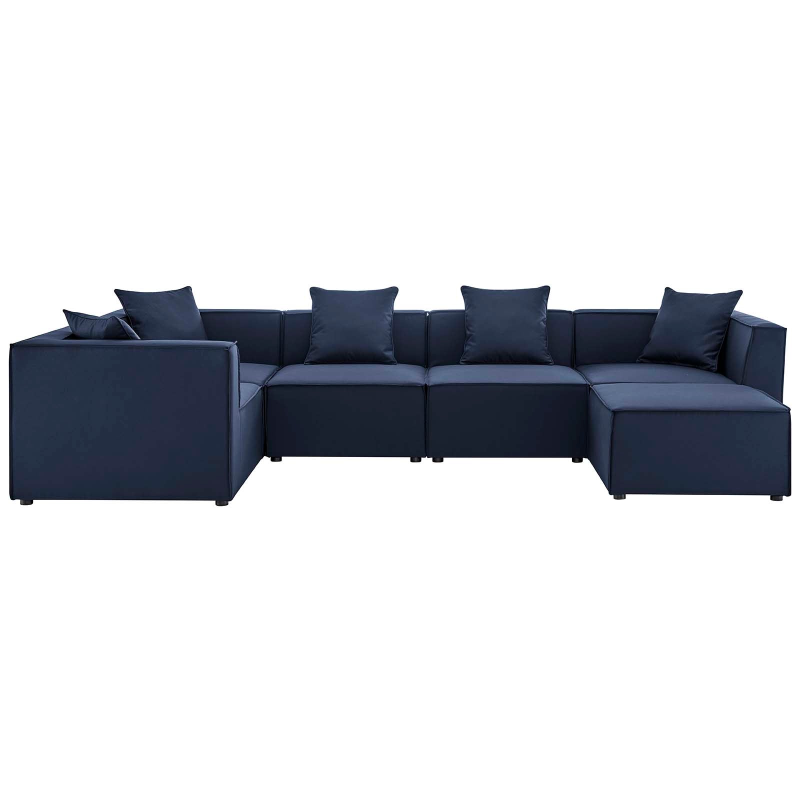 Modway Saybrook Outdoor Patio Upholstered 6-Piece Sectional Sofa - EEI-4386 | Outdoor Sofas, Loveseats & Sectionals | Modishstore - 9