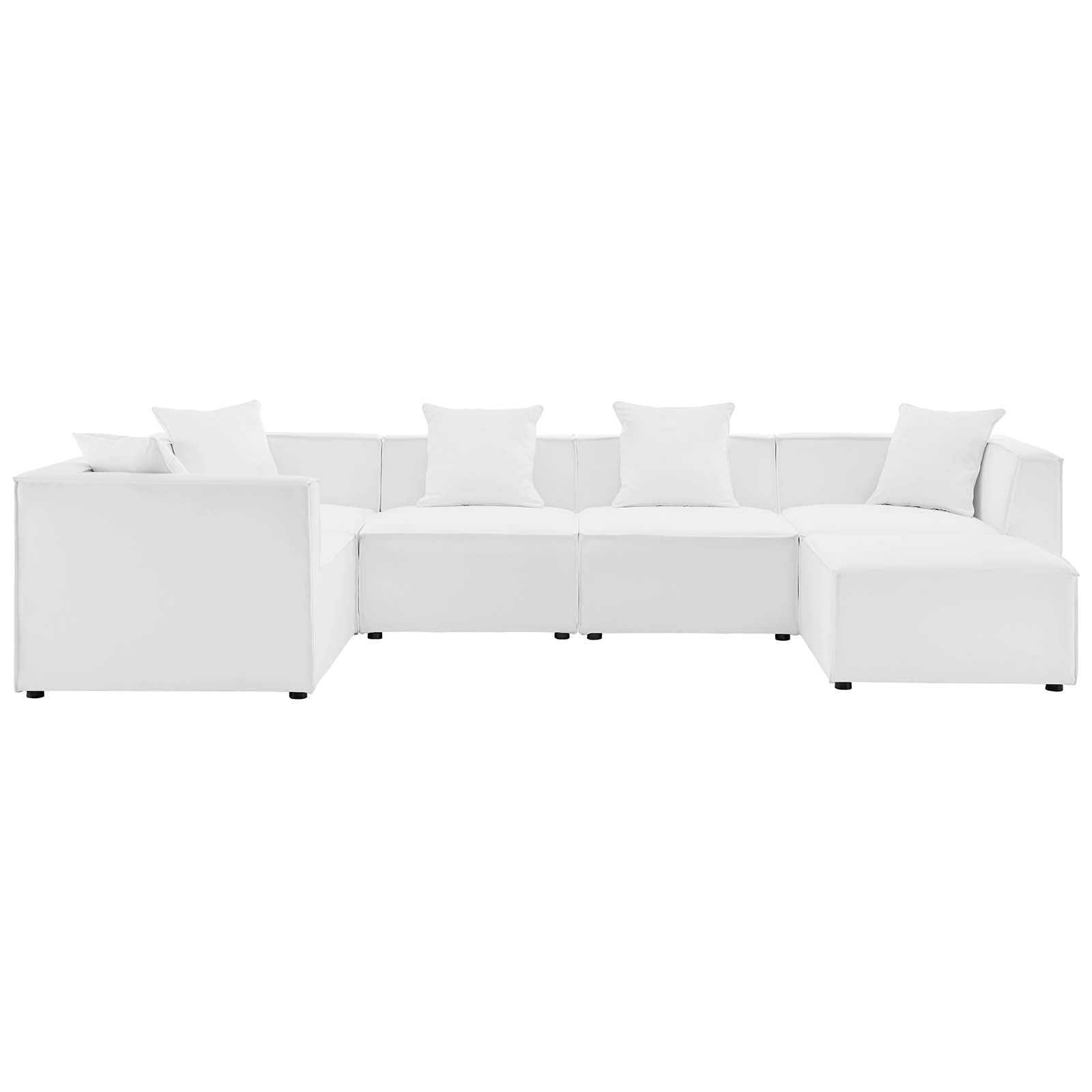 Modway Saybrook Outdoor Patio Upholstered 6-Piece Sectional Sofa | Outdoor Sofas, Loveseats & Sectionals | Modishstore-23