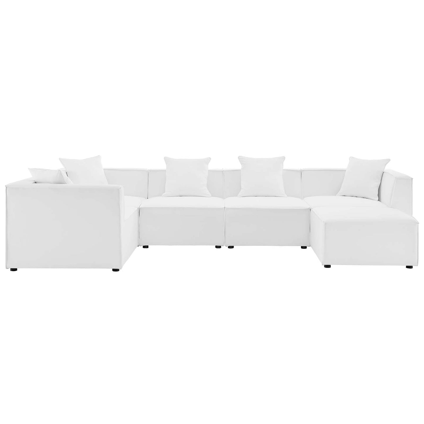 Modway Saybrook Outdoor Patio Upholstered 6-Piece Sectional Sofa - EEI-4386 | Outdoor Sofas, Loveseats & Sectionals | Modishstore - 16