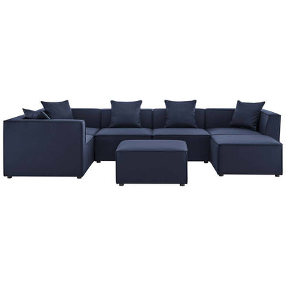 Modway Saybrook Outdoor Patio Upholstered 7-Piece Sectional Sofa - EEI-4387 | Outdoor Sofas, Loveseats & Sectionals | Modishstore - 9
