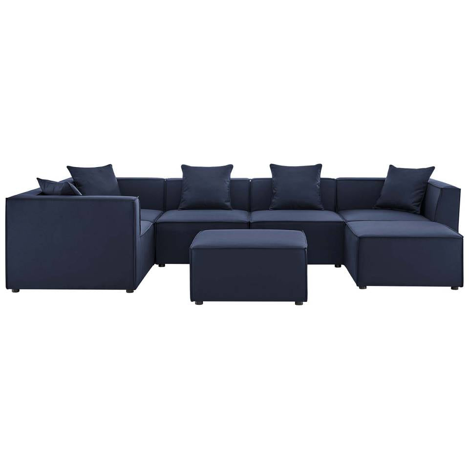 Modway Saybrook Outdoor Patio Upholstered 7-Piece Sectional Sofa - EEI-4387 | Outdoor Sofas, Loveseats & Sectionals | Modishstore - 9