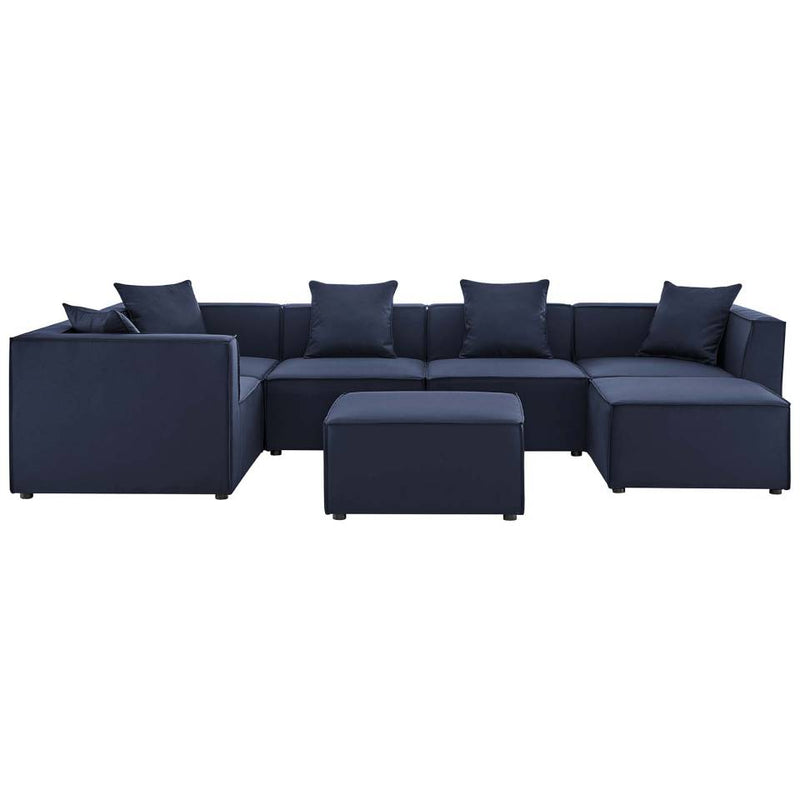 Modway Saybrook Outdoor Patio Upholstered 7-Piece Sectional Sofa - EEI-4387 | Outdoor Sofas, Loveseats & Sectionals | Modishstore - 9