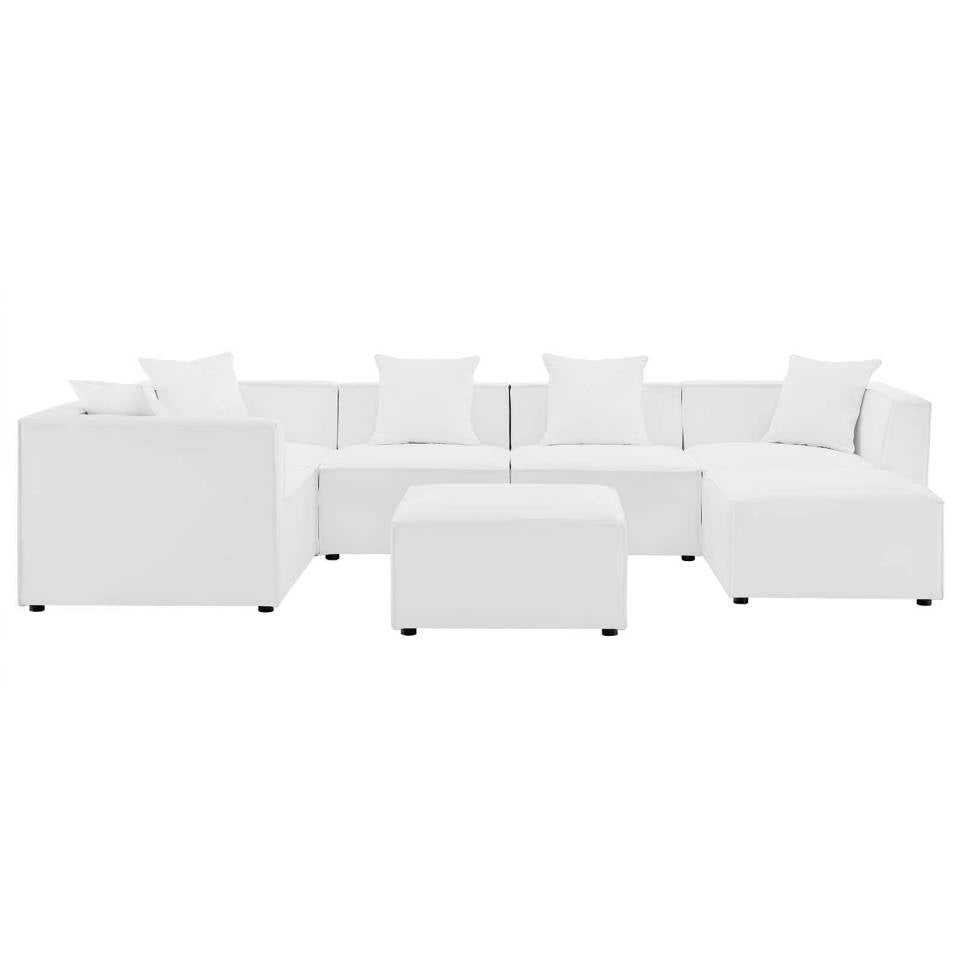 Modway Saybrook Outdoor Patio Upholstered 7-Piece Sectional Sofa - EEI-4387 | Outdoor Sofas, Loveseats & Sectionals | Modishstore - 10