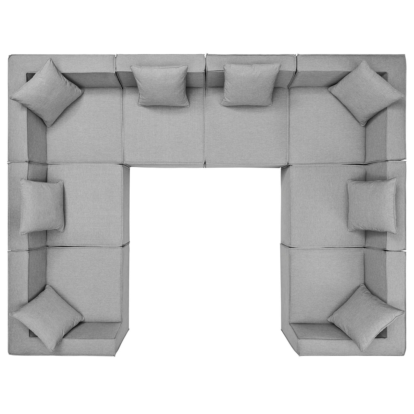 Modway Saybrook Outdoor Patio Upholstered 8-Piece Sectional Sofa - EEI-4388 | Modishstore - 2