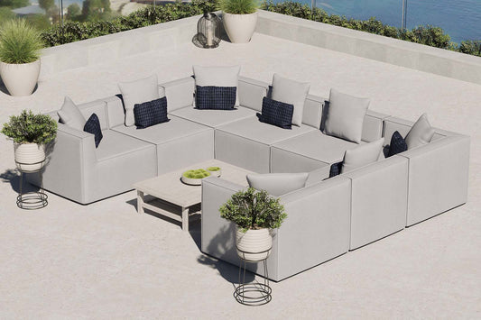 Modway Saybrook Outdoor Patio Upholstered 8-Piece Sectional Sofa |  | Modishstore