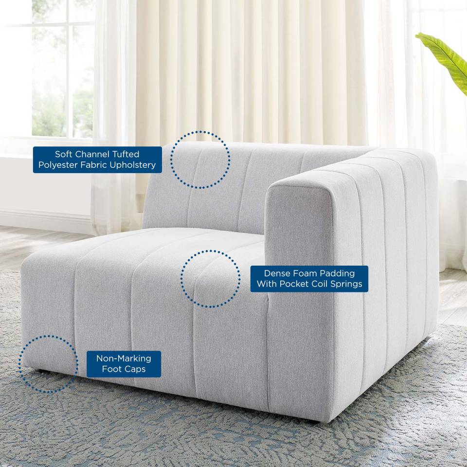 Modway Bartlett Upholstered Fabric Right-Arm Chair - EEI-4394 | Armchairs | Modishstore - 3