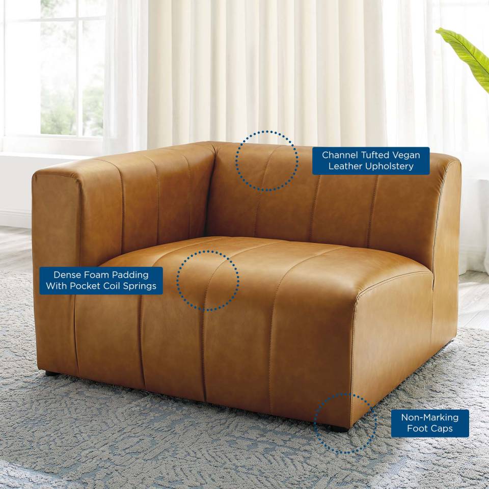 Modway Bartlett Vegan Leather Left-Arm Chair | Armchairs | Modishstore-5