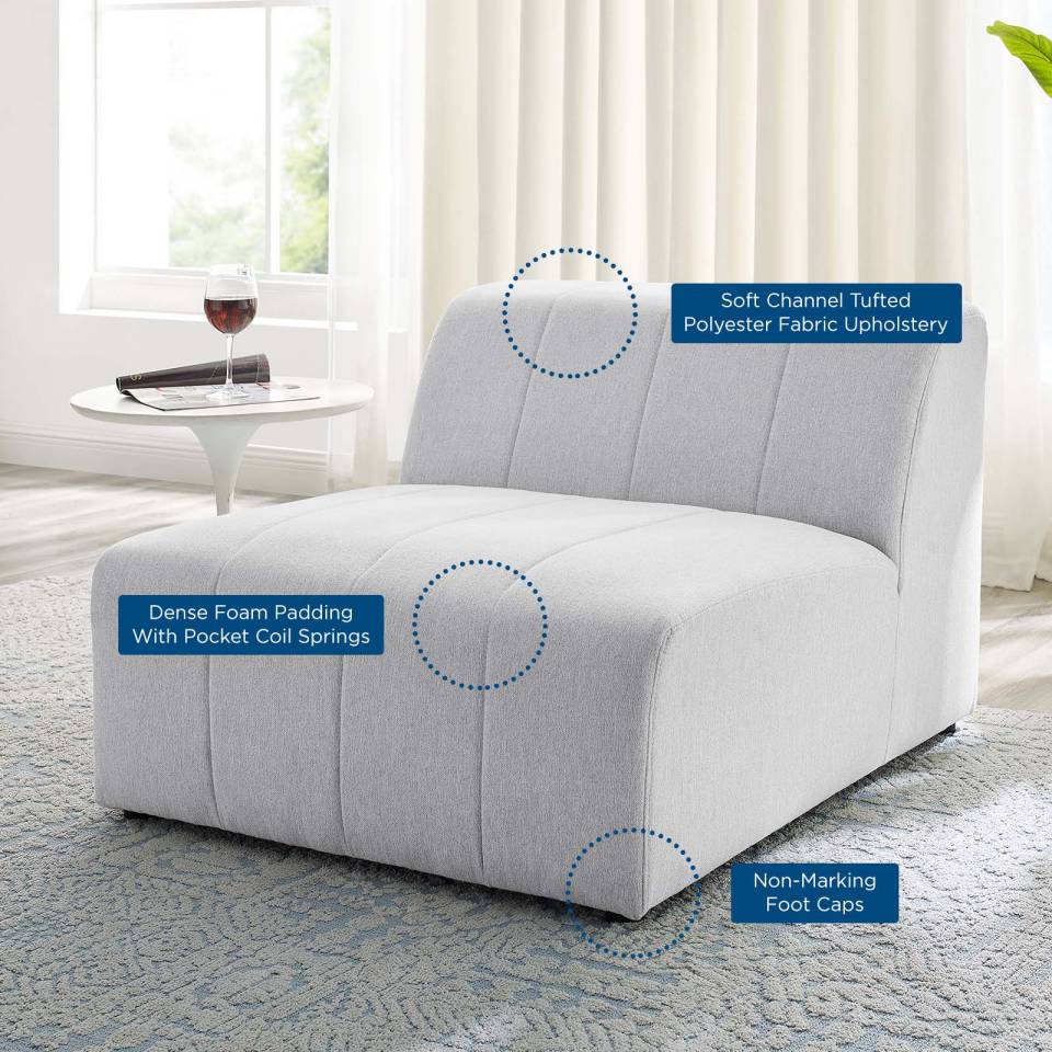 Modway Bartlett Upholstered Fabric Armless Chair - EEI-4398 | Lounge Chairs | Modishstore - 4