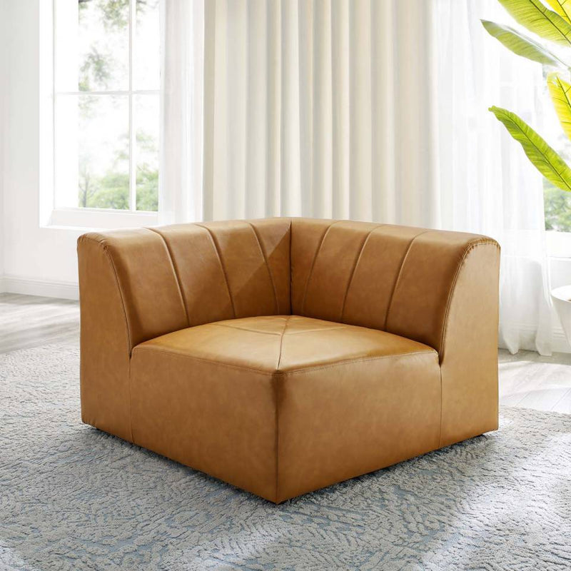 Modway Bartlett Vegan Leather Corner Chair | Side Chairs | Modishstore