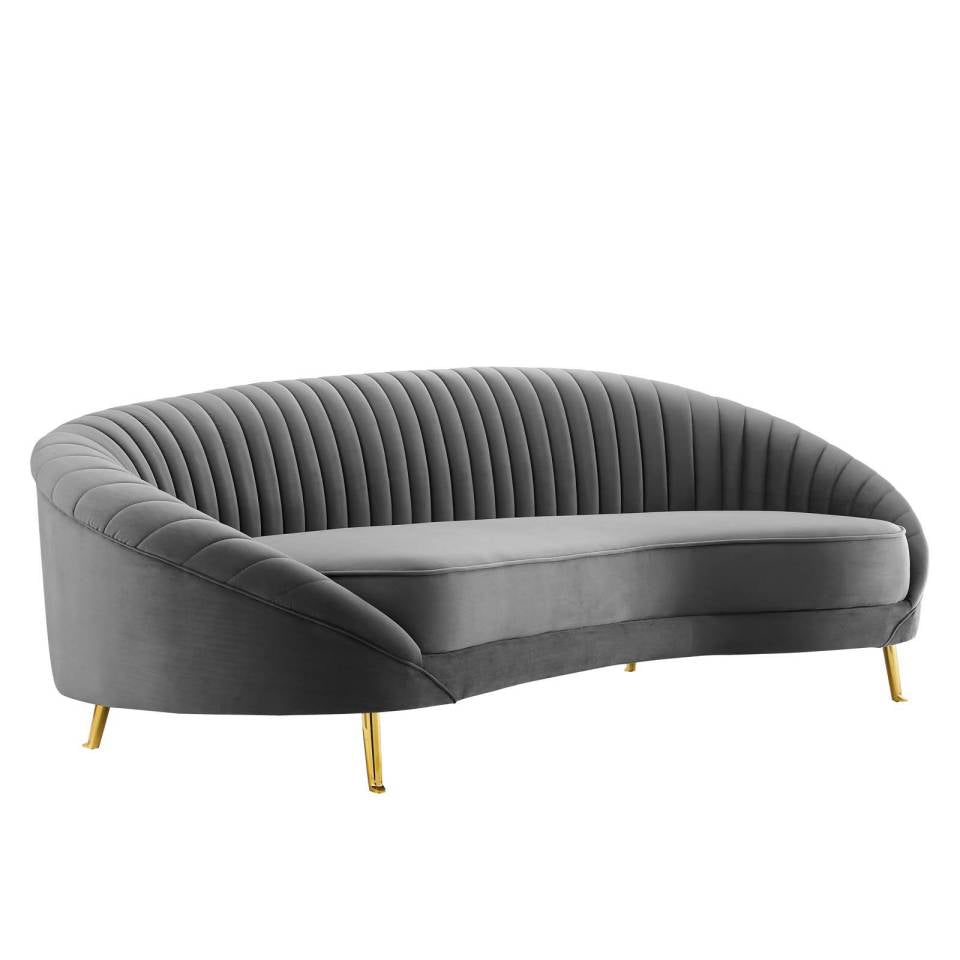Modway Camber Channel Tufted Performance Velvet Sofa - EEI-4405 | Sofas | Modishstore - 10