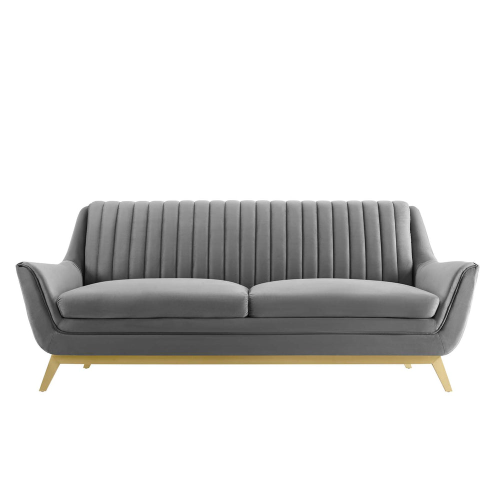 Winsome Channel Tufted Performance Velvet Sofa By Modway - EEI-4407 | Sofas | Modishstore - 4