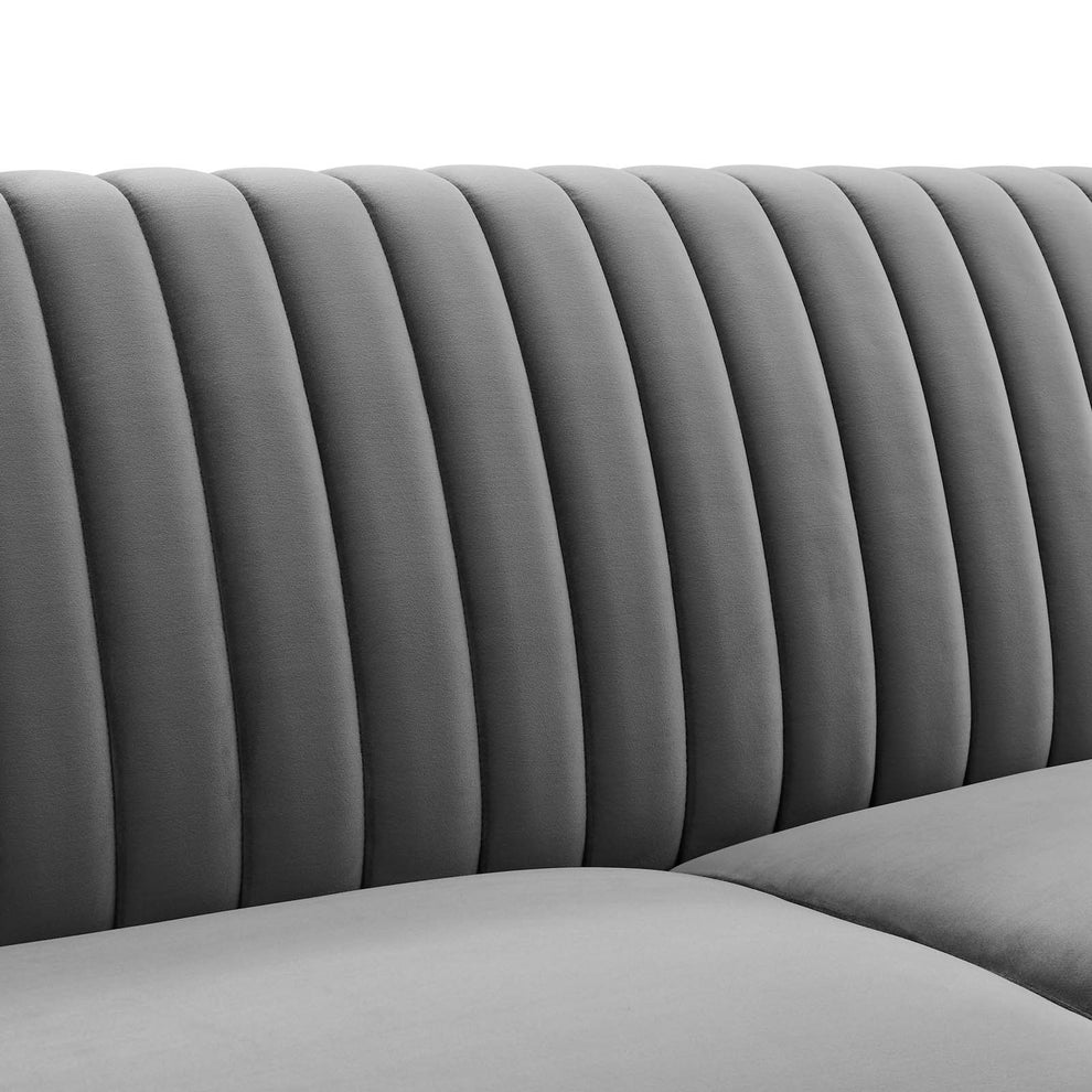 Winsome Channel Tufted Performance Velvet Sofa By Modway - EEI-4407 | Sofas | Modishstore - 5