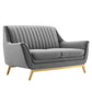 Winsome Channel Tufted Performance Velvet Loveseat By Modway - EEI-4408 | Loveseats | Modishstore - 1
