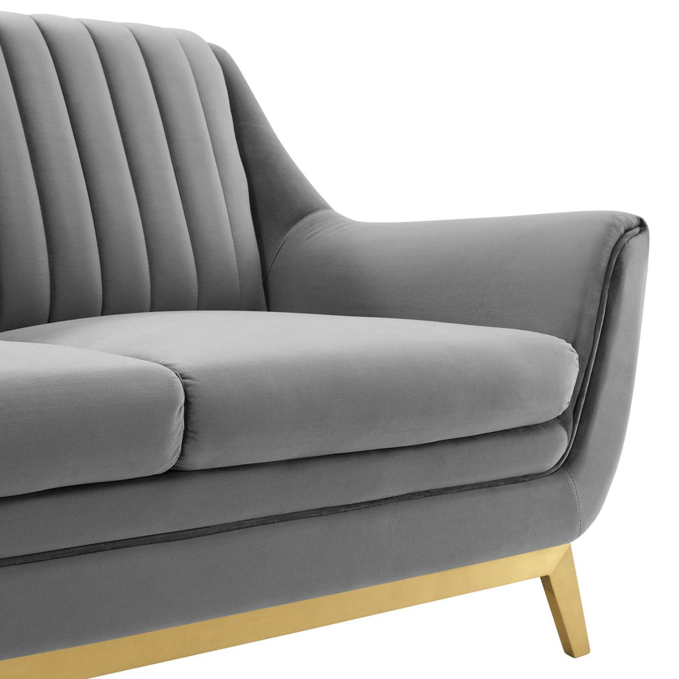 Winsome Channel Tufted Performance Velvet Loveseat By Modway - EEI-4408 | Loveseats | Modishstore - 5