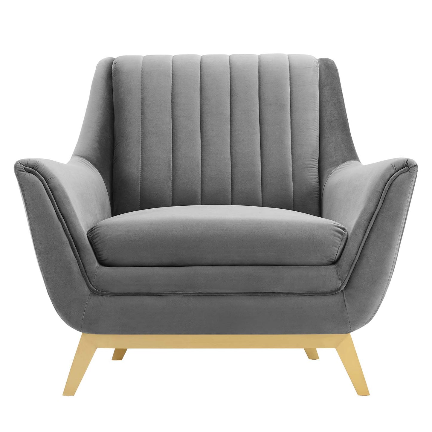 Winsome Channel Tufted Performance Velvet Armchair By Modway - EEI-4409 | Armchairs | Modishstore - 4