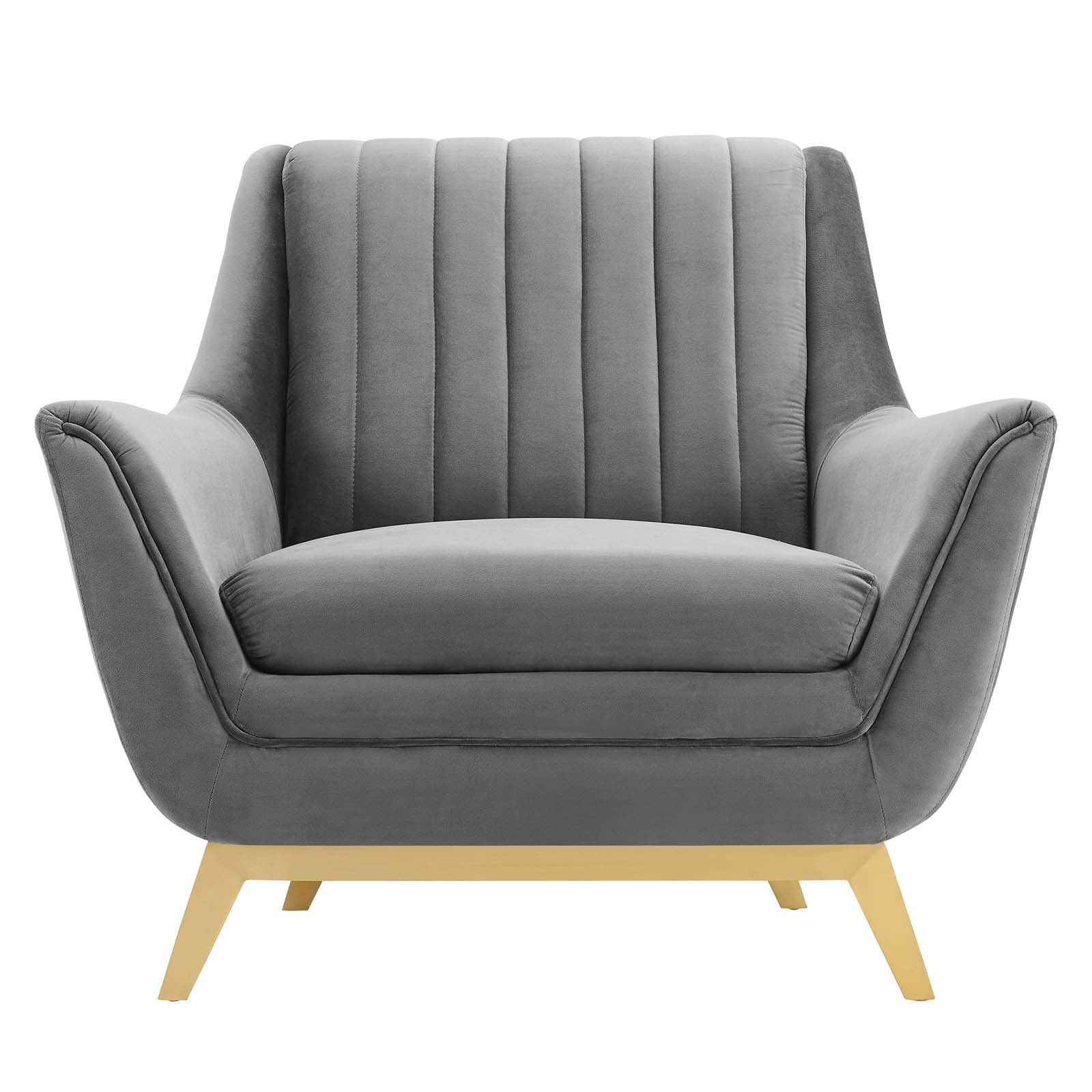 Winsome Channel Tufted Performance Velvet Armchair By Modway - EEI-4409 | Armchairs | Modishstore - 4