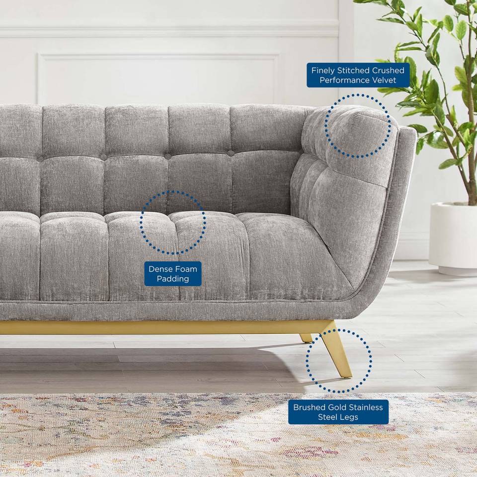 Modway Bestow Crushed Performance Velvet Sofa - EEI-4410 | Sofas | Modishstore - 8