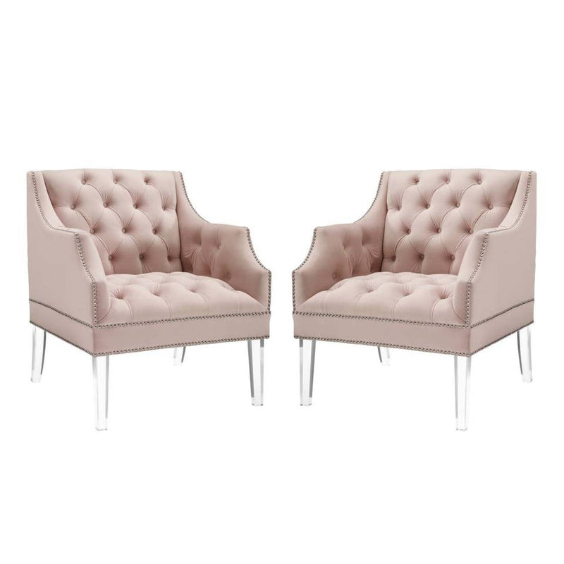 Modway Proverbial Armchair Performance Velvet Set of 2 - EEI-4421 | Armchairs | Modishstore - 7