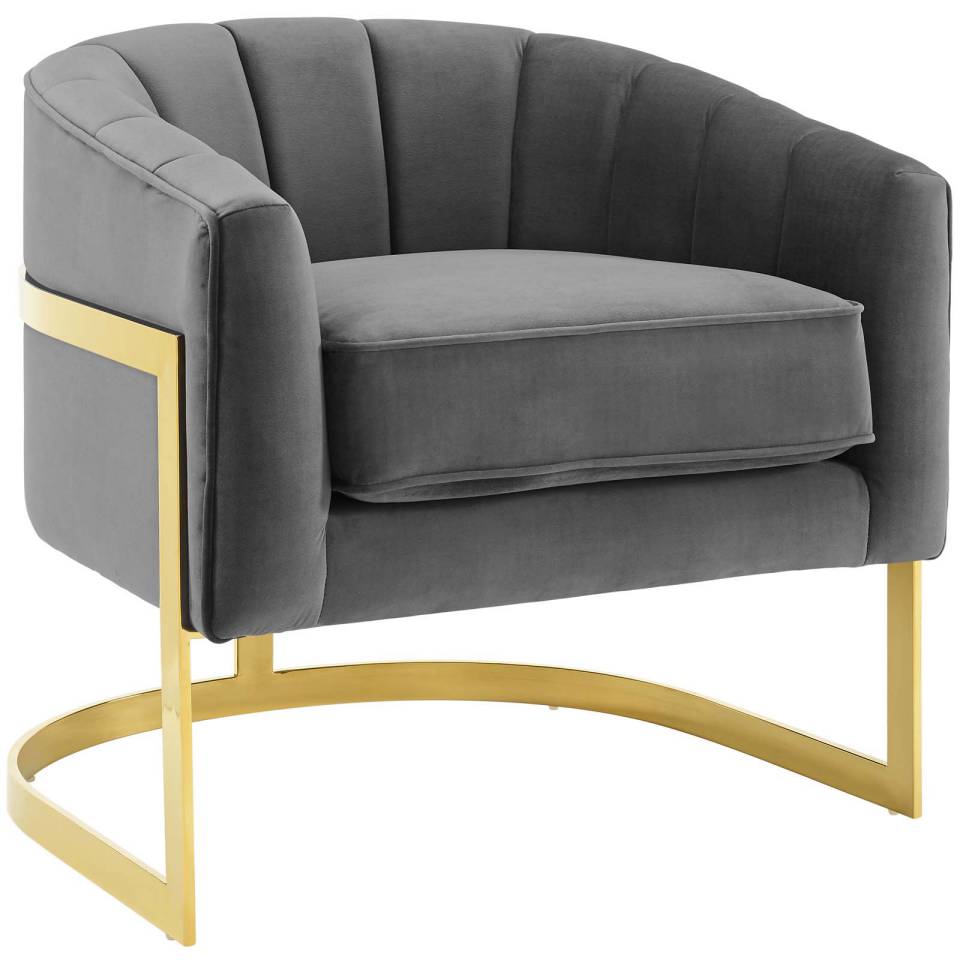 Modway Esteem Accent Armchair Performance Velvet Set of 2 - EEI-4422 | Armchairs | Modishstore - 3