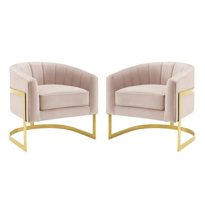 Modway Esteem Accent Armchair Performance Velvet Set of 2 - EEI-4422 | Armchairs | Modishstore - 7