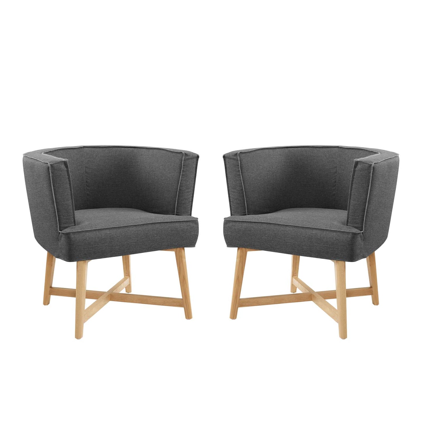 Anders Accent Chair Upholstered Fabric Set of 2 By Modway - EEI-4424 | Sofa Set | Modishstore - 2