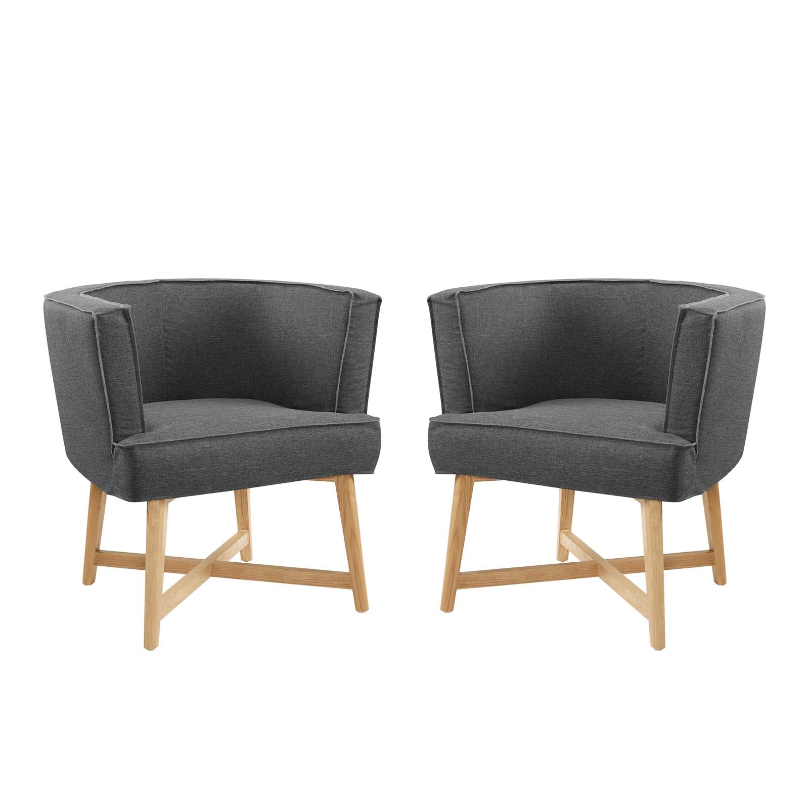 Anders Accent Chair Upholstered Fabric Set of 2 By Modway - EEI-4424 | Sofa Set | Modishstore - 2