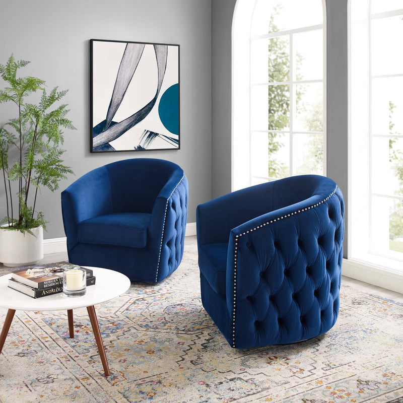 Rogue Armchair Performance Velvet Set of 2 By Modway - EEI-4425 | Armchairs | Modishstore - 1