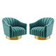 Modway Buoyant Swivel Chair Performance Velvet Set of 2 | Accent Chairs | Modishstore-9