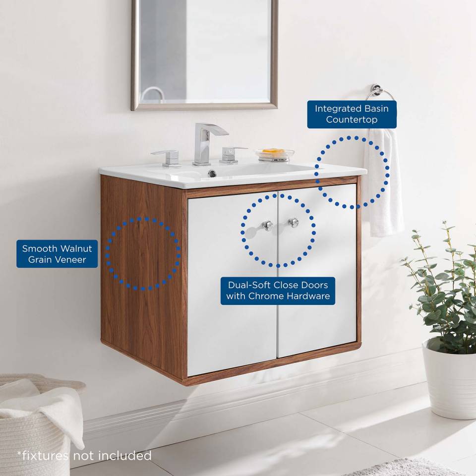 Modway Transmit 24" 	Wall-Mount Bathroom Vanity | Bathroom Accessories | Modishstore-5