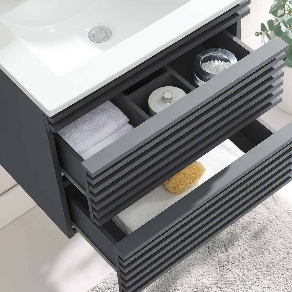 Modway Render 24" Wall-Mount Bathroom Vanity - EEI-4433 | Bathroom Accessories | Modishstore - 19