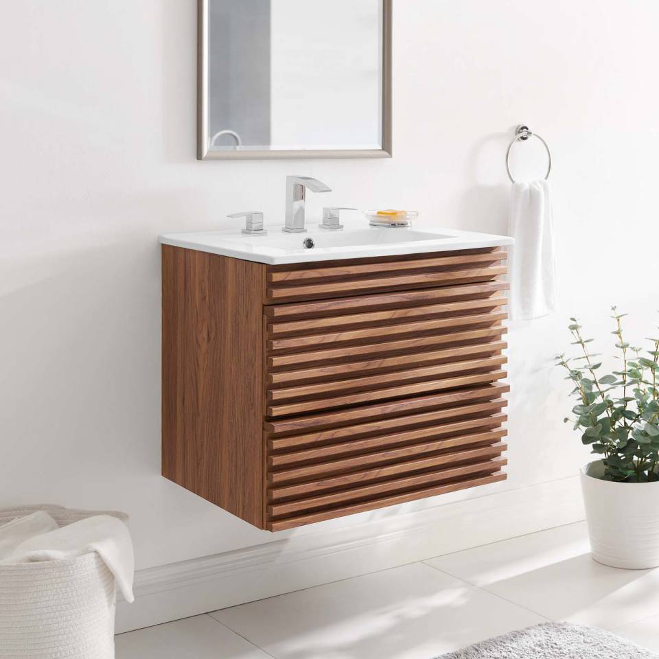Modway Render 24" Wall-Mount Bathroom Vanity - EEI-4433 | Bathroom Accessories | Modishstore - 1