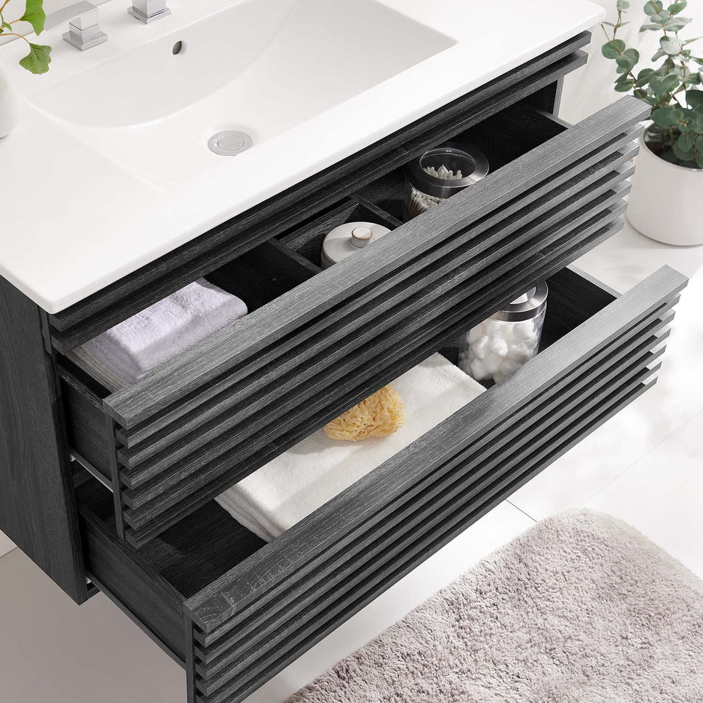 Modway Render 36" Wall-Mount Bathroom Vanity - EEI-4436 | Bathroom Accessories | Modishstore - 24