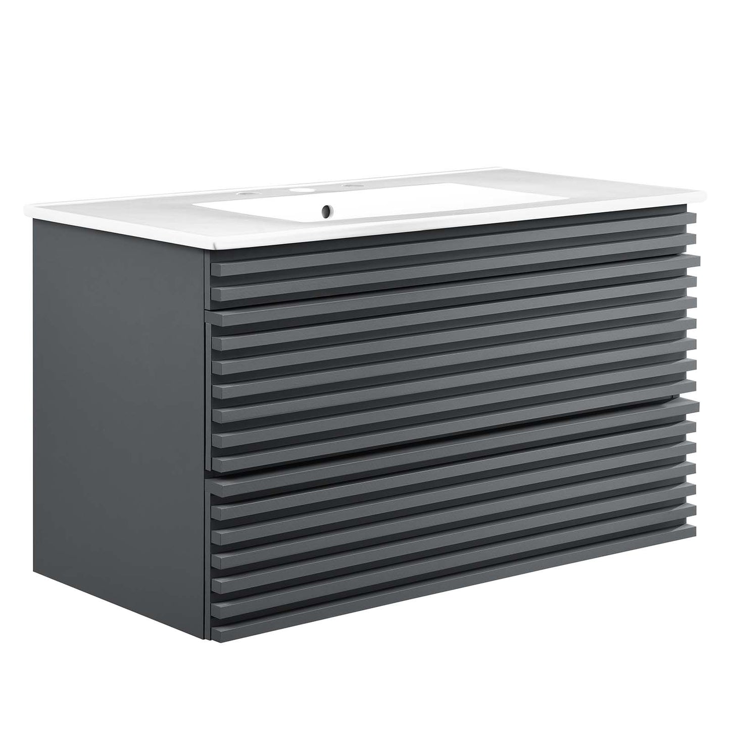 Modway Render 36" Wall-Mount Bathroom Vanity - EEI-4436 | Bathroom Accessories | Modishstore - 37