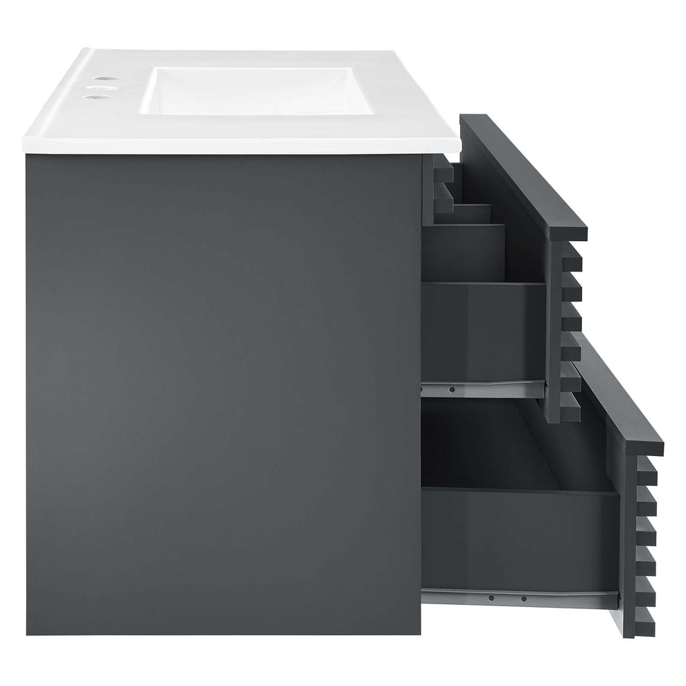 Modway Render 36" Wall-Mount Bathroom Vanity - EEI-4436 | Bathroom Accessories | Modishstore - 36