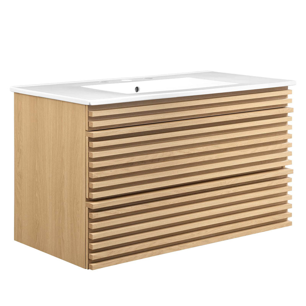 Modway Render 36" Wall-Mount Bathroom Vanity - EEI-4436 | Bathroom Accessories | Modishstore - 45