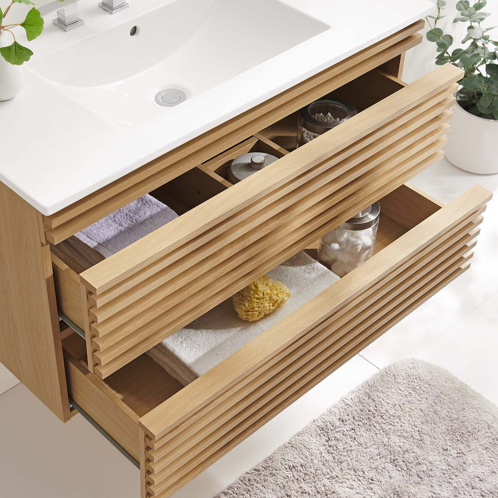Modway Render 36" Wall-Mount Bathroom Vanity - EEI-4436 | Bathroom Accessories | Modishstore - 40