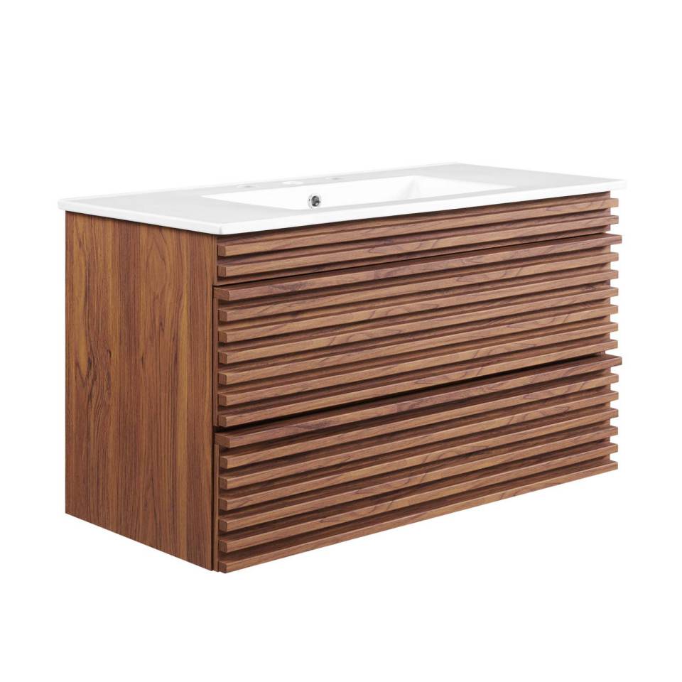 Modway Render 36" Wall-Mount Bathroom Vanity - EEI-4436 | Bathroom Accessories | Modishstore - 7
