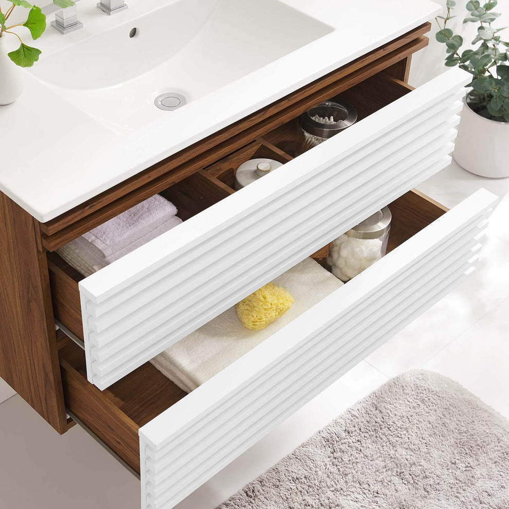 Modway Render 36" Wall-Mount Bathroom Vanity - EEI-4436 | Bathroom Accessories | Modishstore - 48